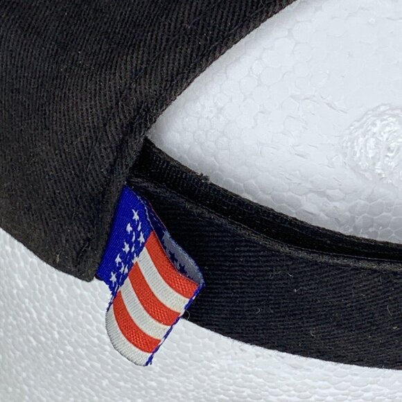 Dale Jarrett Racing Cap Hat Otto Collection Adjustable Black Patriotic Flames - Picture 6 of 11